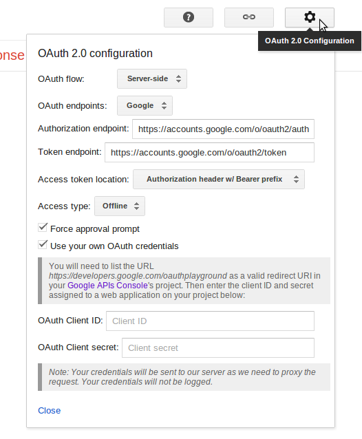 OAuth 2.0 Configuration