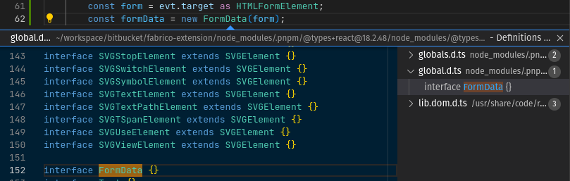 extension code